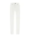 7 For All Mankind Luxe Performance Slimmy Tapered In White In White