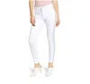 7 For All Mankind High Rise Skinny Glitter Side Stripe Jean In White In White