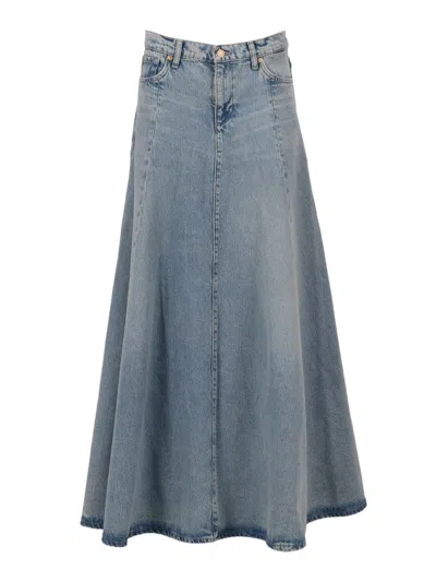 7 For All Mankind Skirt In Blue