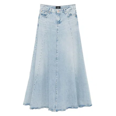 7 For All Mankind Skirt In Blue