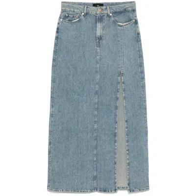 7 For All Mankind Skirts In Blue