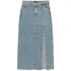 7 For All Mankind Arizona Denim Maxi Skirt Clothing In Blue
