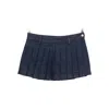 7 For All Mankind Pleated Half-length Skirt In Blue