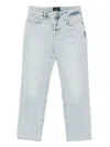 7 For All Mankind Sky Blue Cropped Calie Jeans In Blue
