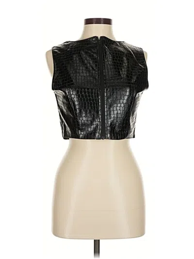 Pre-owned 7 For All Mankind Sleeveless Blouse In Black