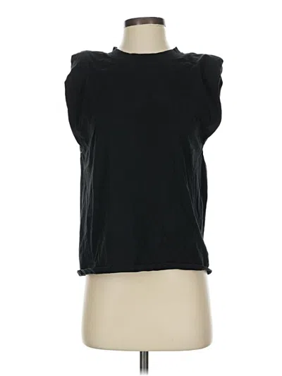 Pre-owned 7 For All Mankind Sleeveless Blouse In Black