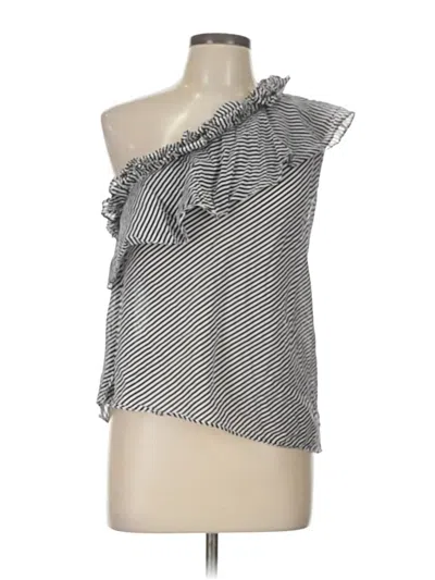 Pre-owned 7 For All Mankind Sleeveless Blouse In Gray