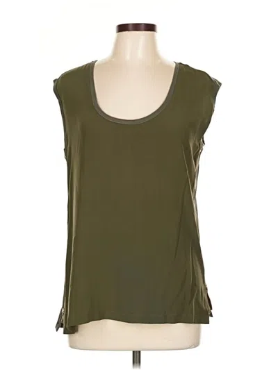 Pre-owned 7 For All Mankind Sleeveless Blouse In Green