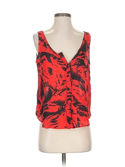 Pre-owned 7 For All Mankind Sleeveless Blouse In Red