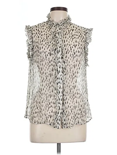 Pre-owned 7 For All Mankind Sleeveless Blouse In Silver