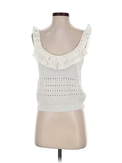 Pre-owned 7 For All Mankind Sleeveless Blouse In White