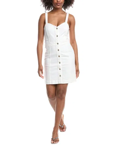 7 For All Mankind Sleeveless Button-up Dress In White