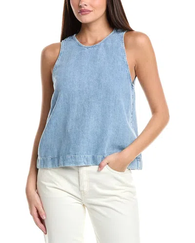 7 FOR ALL MANKIND SLEEVELESS LINEN-BLEND TOP