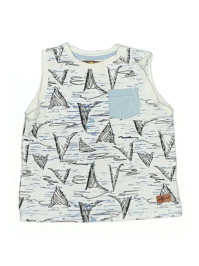 Pre-owned 7 For All Mankind Kids' Sleeveless T-shirt In Blue