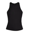7 For All Mankind Sleeveless Tank Top In Black
