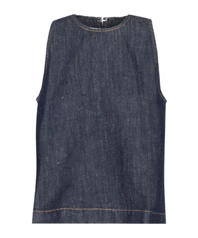 7 For All Mankind Sleeveless Top Blueberry