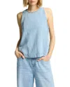 7 For All Mankind Sleeveless Chambray Top In Kansas