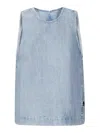 7 For All Mankind Kansas Denim Top In Black