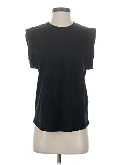 Pre-owned 7 For All Mankind Sleeveless T-shirt In Black