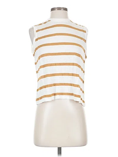 Pre-owned 7 For All Mankind Sleeveless T-shirt In Gold