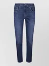 7 For All Mankind Slim Fit Denim Trousers Featuring Pockets In Blue