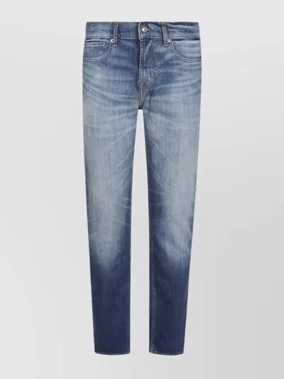 7 FOR ALL MANKIND SLIM FIT TROUSERS CONTRAST STITCHING