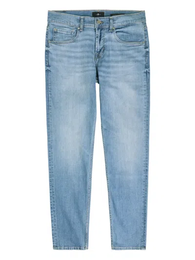 7 For All Mankind Slim Five-pocket Jeans In Blue