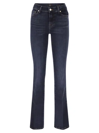 7 For All Mankind Slim Illusion Bootcut Stretch Denim In Blue