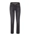 7 For All Mankind Low-rise Skinny Jeans In Black