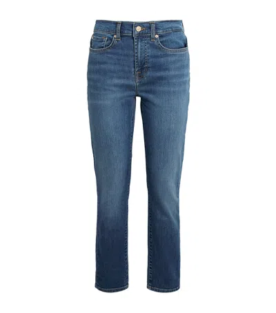 7 For All Mankind Slim Illusion Relaxed Skinny Jeans In Blue