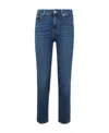 7 For All Mankind Slim Illusion Saturday Straight-leg Cropped Jeans In Blue