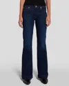 7 For All Mankind Dojo Tailorless High Rise Flare Jeans In Tried And True In Multi