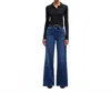 7 For All Mankind Slim Illusion Ultra High Rise Jeans In Crater In Blue