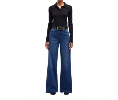 7 For All Mankind Slim Illusion Ultra High Rise Jeans In Crater In Blue