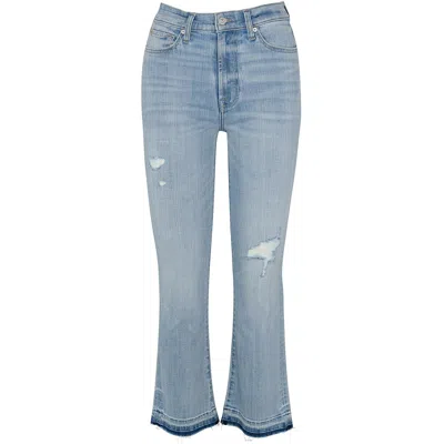 7 For All Mankind Slim Kick Womens Distressed Denim Bootcut Jeans