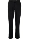 7 For All Mankind Slim-leg Cotton-blend Chinos In Black