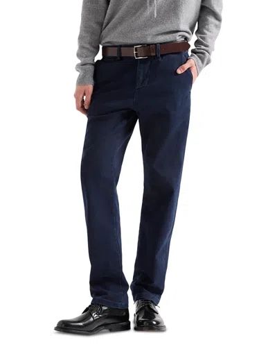7 For All Mankind Slim Straight Fit Cotton Blend 32 Chinos In Blue