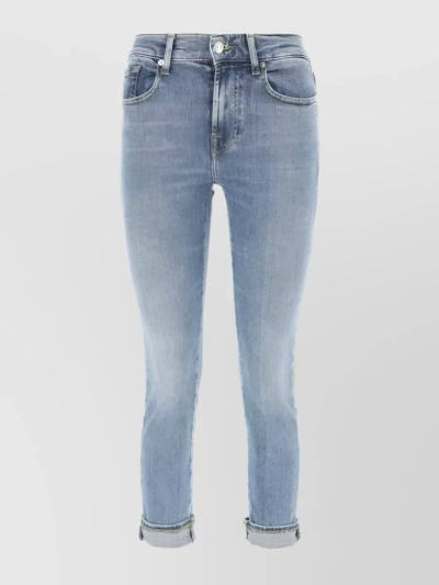 7 For All Mankind Slim Tapered Denim Jeans In Blue