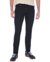 7 For All Mankind Ens Blue Black Slimmy Taper Luxe Performance Mid-rise Stretch-denim Jeans In Multi