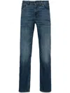 7 For All Mankind Luxe Performance Plus Slimmy Tapered Slim Fit Jeans In Mid Blue In 蓝色