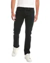 7 For All Mankind Ens Blue Black Slimmy Taper Luxe Performance Mid-rise Stretch-denim Jeans In Blue