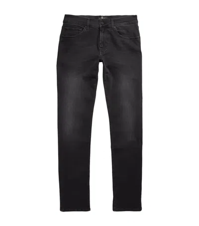 7 For All Mankind Slimmy Lux Performance Plus Jeans In Black