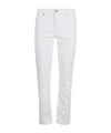 7 For All Mankind Luxe Performance Plus Slimmy Tapered Slim Fit Jeans In White In White