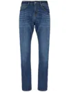7 For All Mankind Luxe Performance Plus Slimmy Tapered Slim Fit Jeans In Deep Blue In Blue