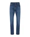 7 For All Mankind Luxe Performance Plus Slimmy Tapered Slim Fit Jeans In Deep Blue In Blue
