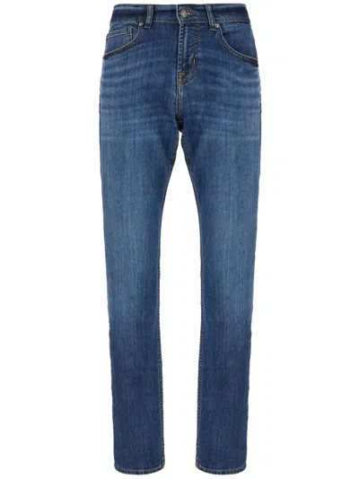7 For All Mankind Luxe Performance Plus Slimmy Tapered Slim Fit Jeans In Deep Blue In Nocolor