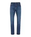 7 For All Mankind Luxe Performance Plus Slimmy Tapered Slim Fit Jeans In Deep Blue In Blue