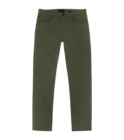 7 For All Mankind Slimmy Sateen Jeans In Green