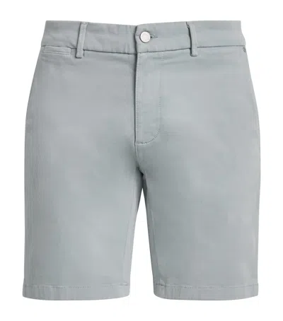 7 For All Mankind Slimmy Sateen Shorts In Blue