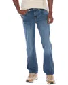 7 For All Mankind Mens Mid Blue Slimmy Luxe Straight-leg Mid-rise Stretch Denim-blend Jeans In Blue